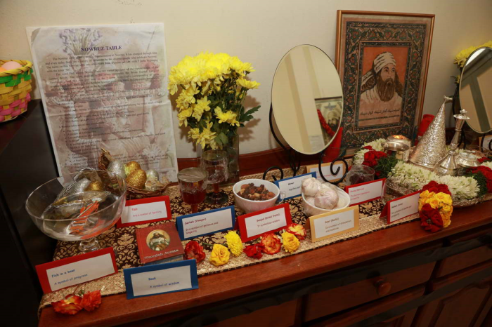The “Haf Si’n” Table laid out at the Zoroastrian House, Singapore, during Navroz.