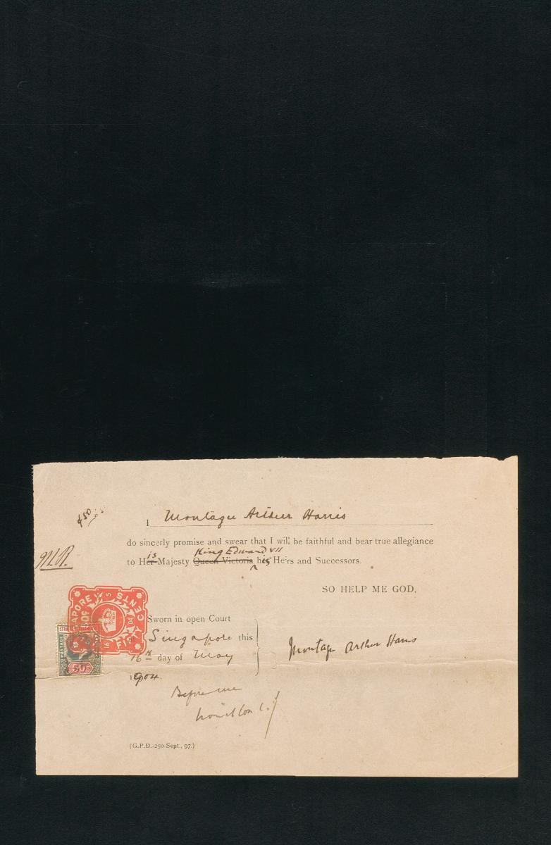 Document from the collection of Straits Settlements legal records