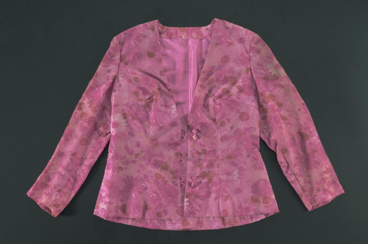 Jacket made for pink floral cheongsam