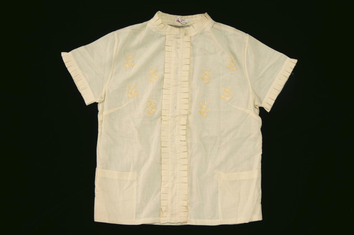 Yellow frilled panel top with embroidery from Robinsons Department Store
