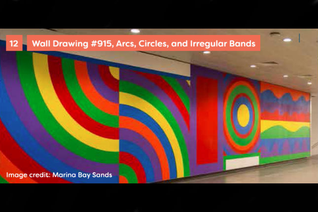 Wall Drawing 915 Arcs Circles and Irregular Bands