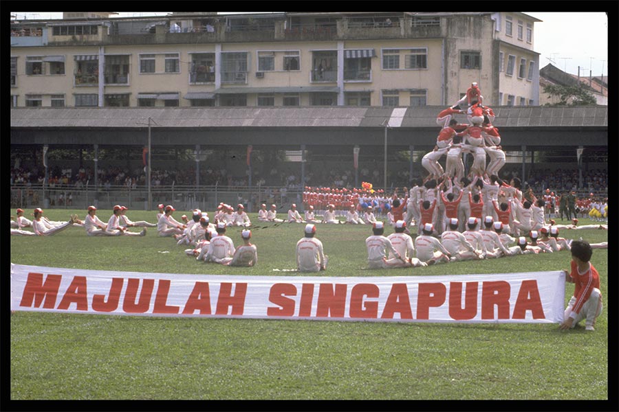 <strong>Photograph of the National Day Parade held at Jalan Besar Stadium in 1981<br>
</strong>Reproduction
<br>
9 August 1981<br>
Ministry of Information and the Arts Collection<br>
Courtesy of the National Archives of Singapore